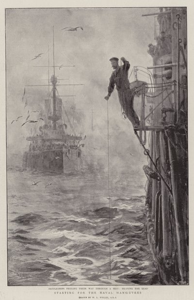 Aloitus merivoimien harjoituksiin tekijältä William Lionel Wyllie